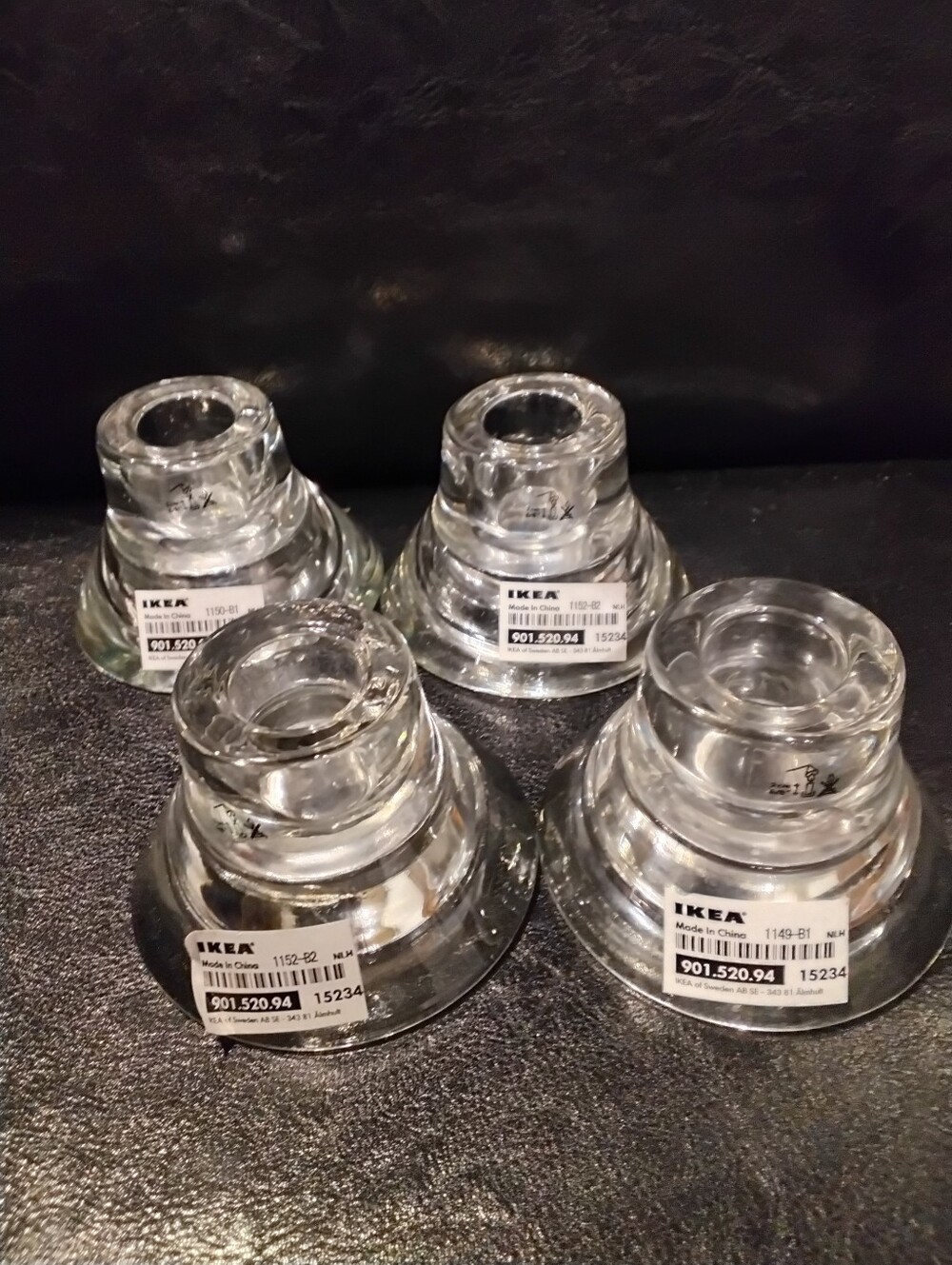 NWT Ikea Tealight Or Taper Glass Candle Holders Set Of 4 Firm Price